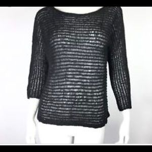 Ann Taylor loose open knit sequin sweater